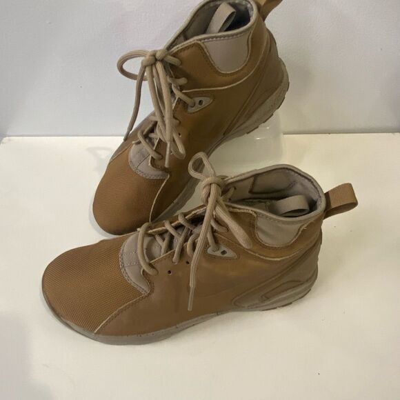 Nike Koth Ultra Mid Top GS Youth Tan Leather Lace Up Boots 859411-201 Size 5 - Picture 5 of 16